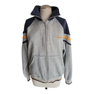 Vintage MacGregor Full Zip Track Jacket Gray Heather Size M Retro 90s